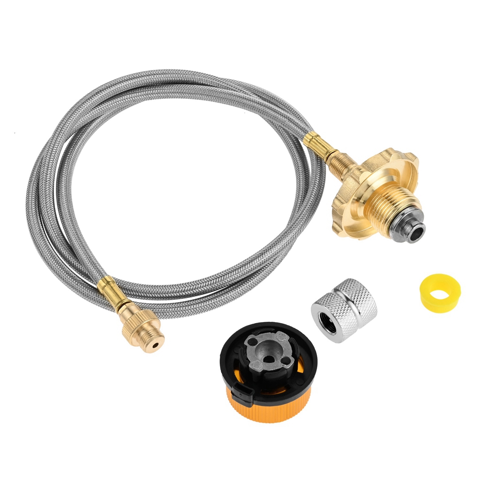 Camping Stove Adapter Hose Propane Gas Outdoor Gas Extension Hose W Adapter  Kit